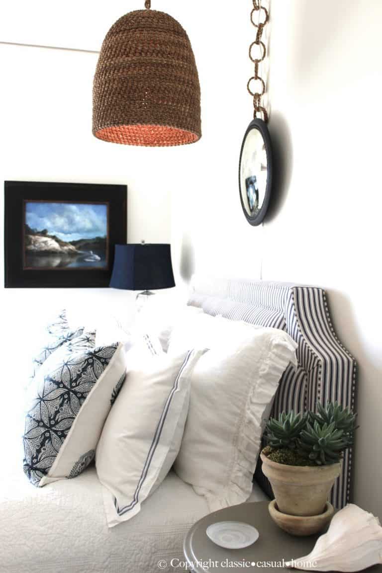 How To Make the Most of a Small Blue & White Bedroom