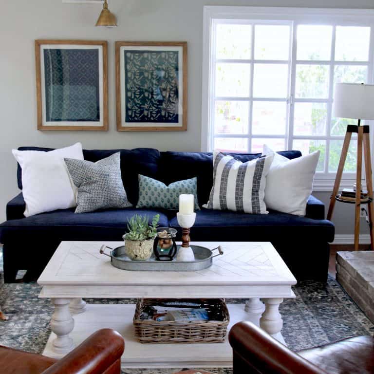 E-design For a Problematic Family Room Before and After