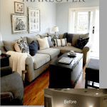 Blue and Gray Family Room Makeover
