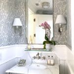 Gorgeous New Gray and White Powder Room