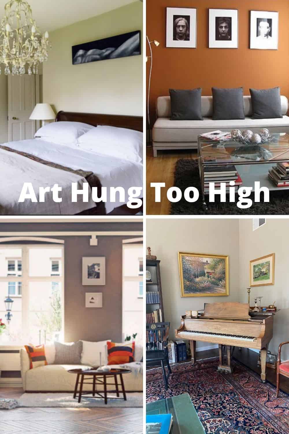 How high deals to hang pictures