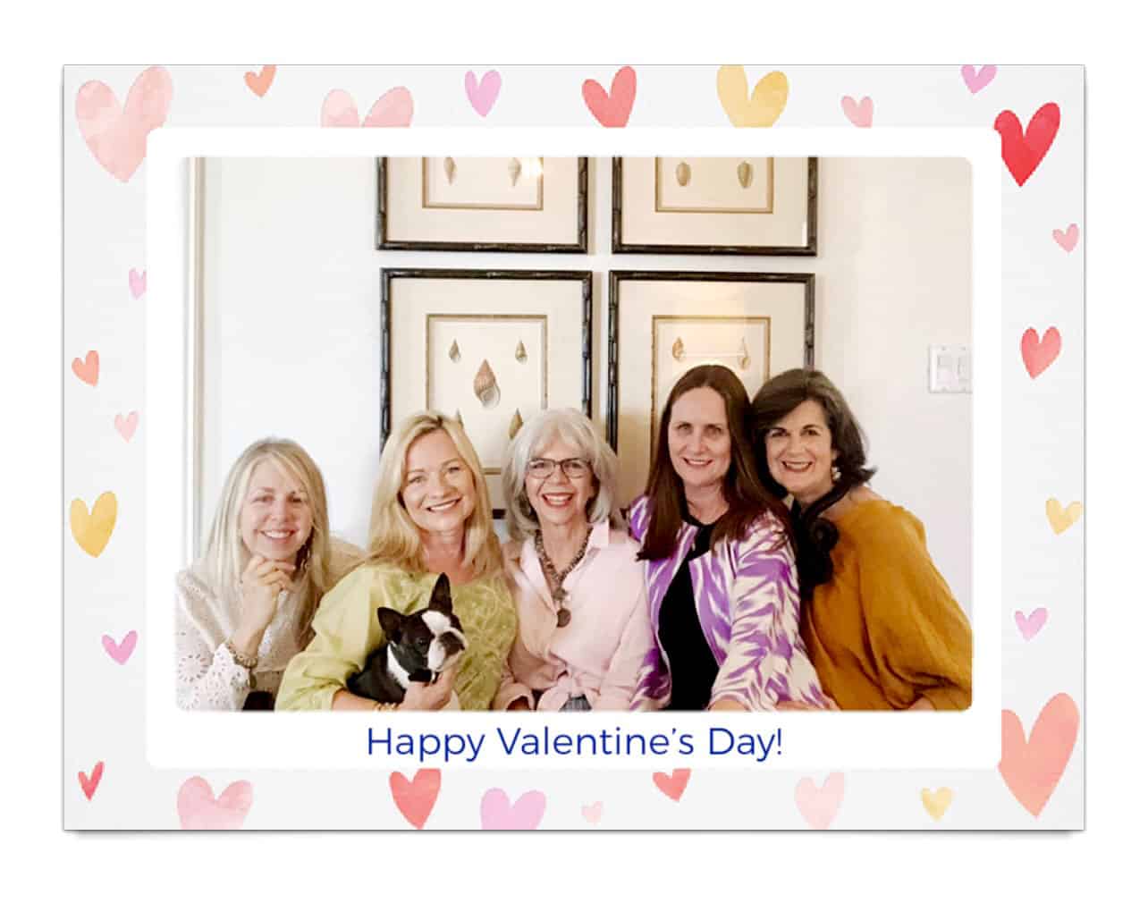 friends Valentine postcard