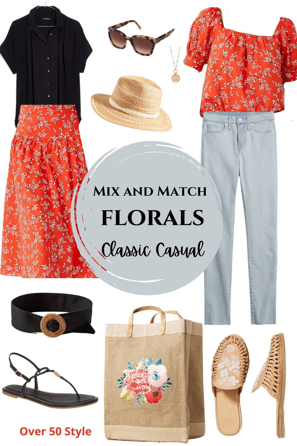 Over 50 floral outfit