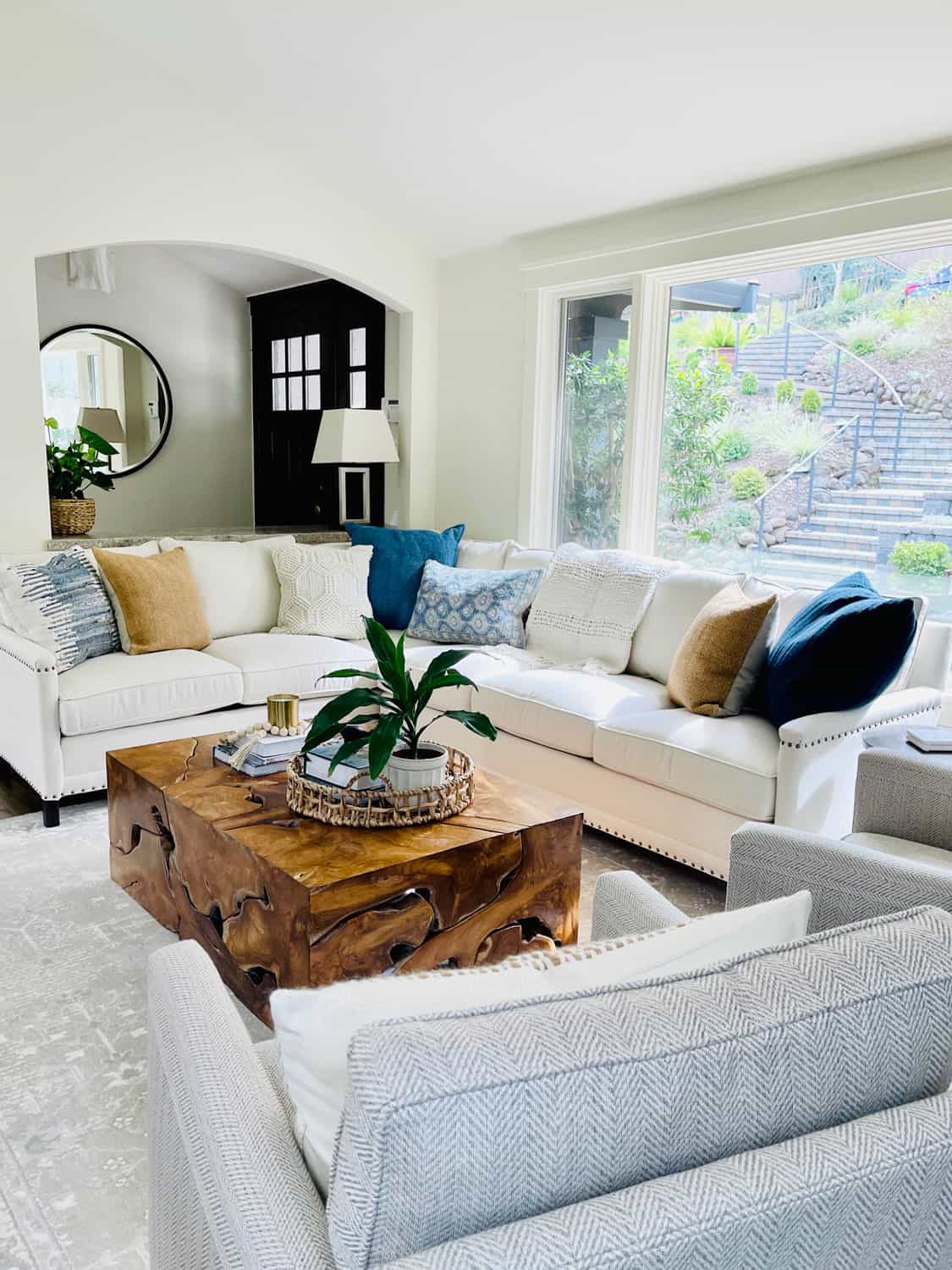 warm wood coffee table