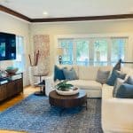 Coastal Blue and White Living Room