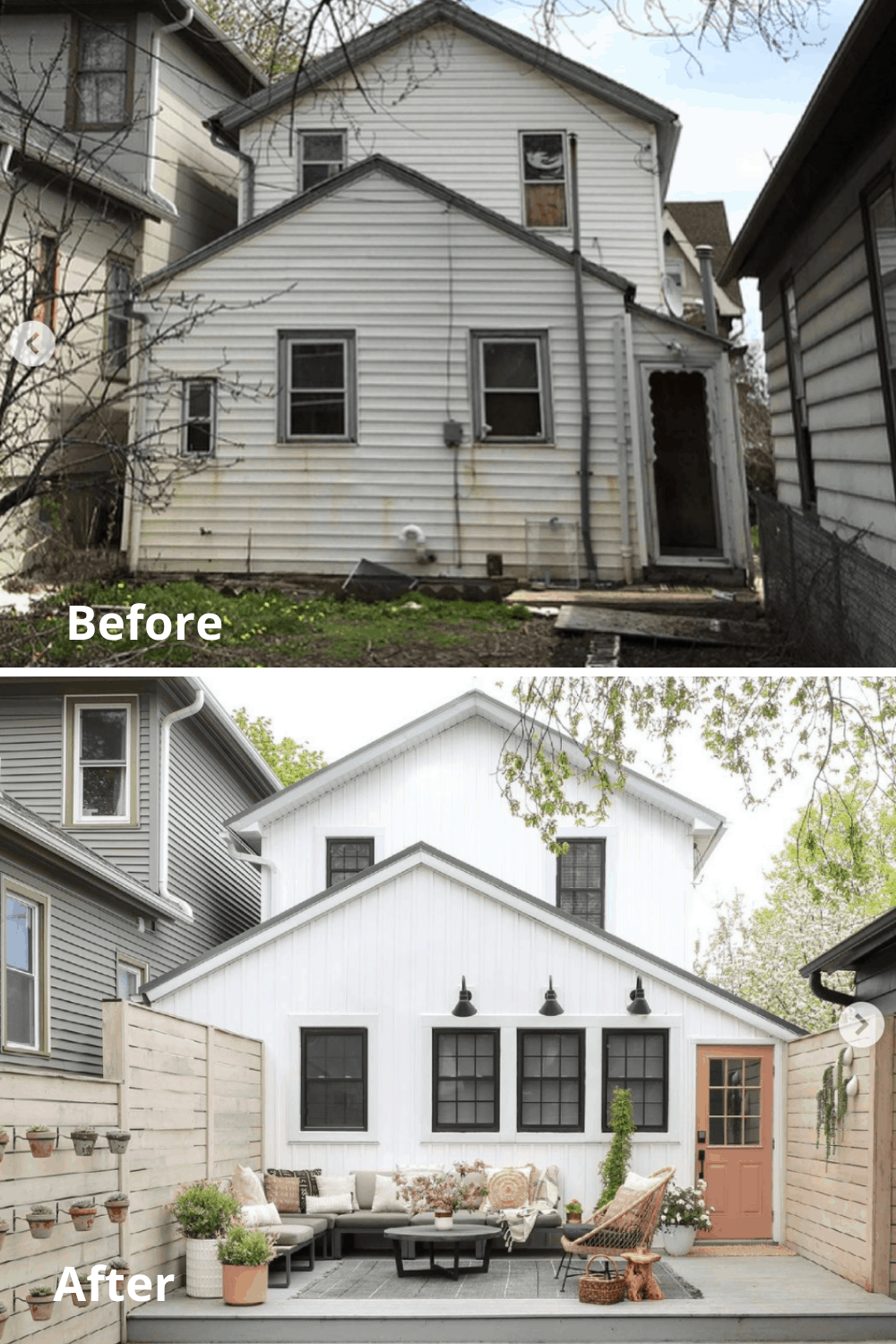 Wood Exterior before and after