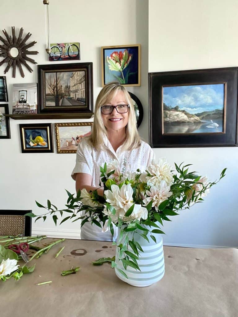 Flower Arranging Tips: Starting with the largest bloom
