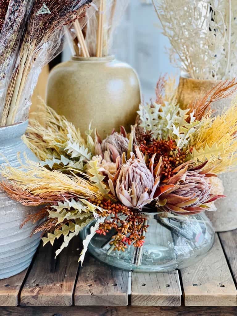 colorful dried flowers