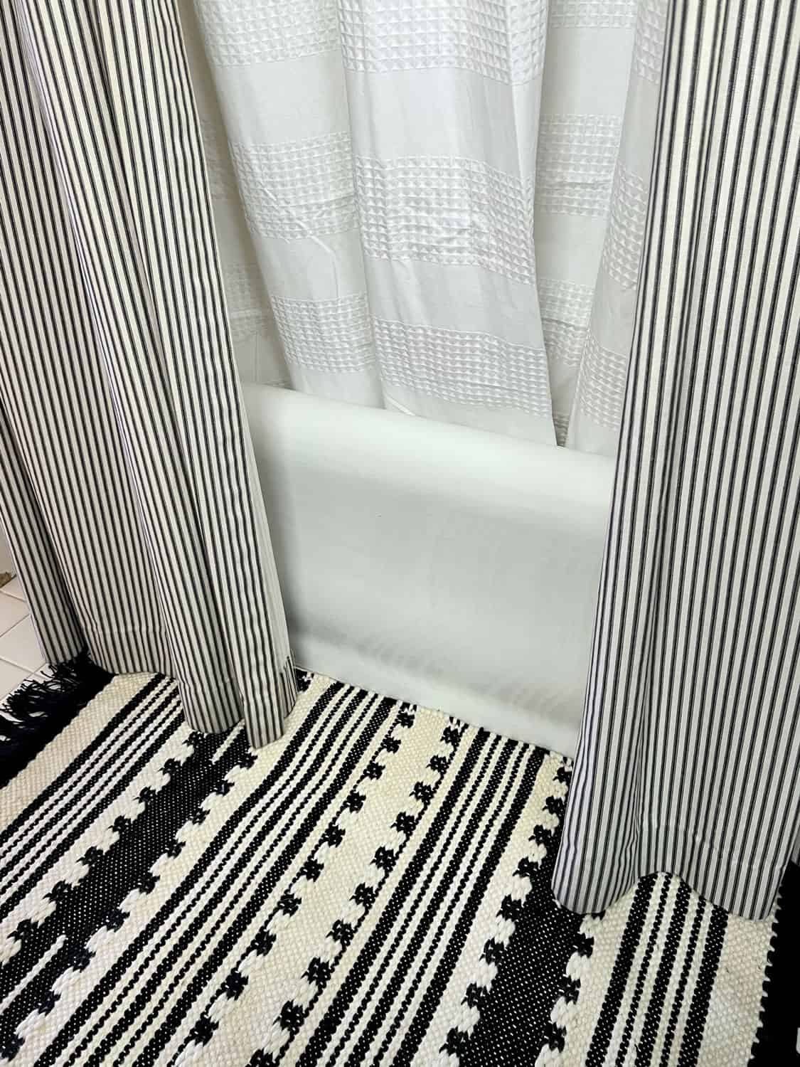Black and White accent rug from Target