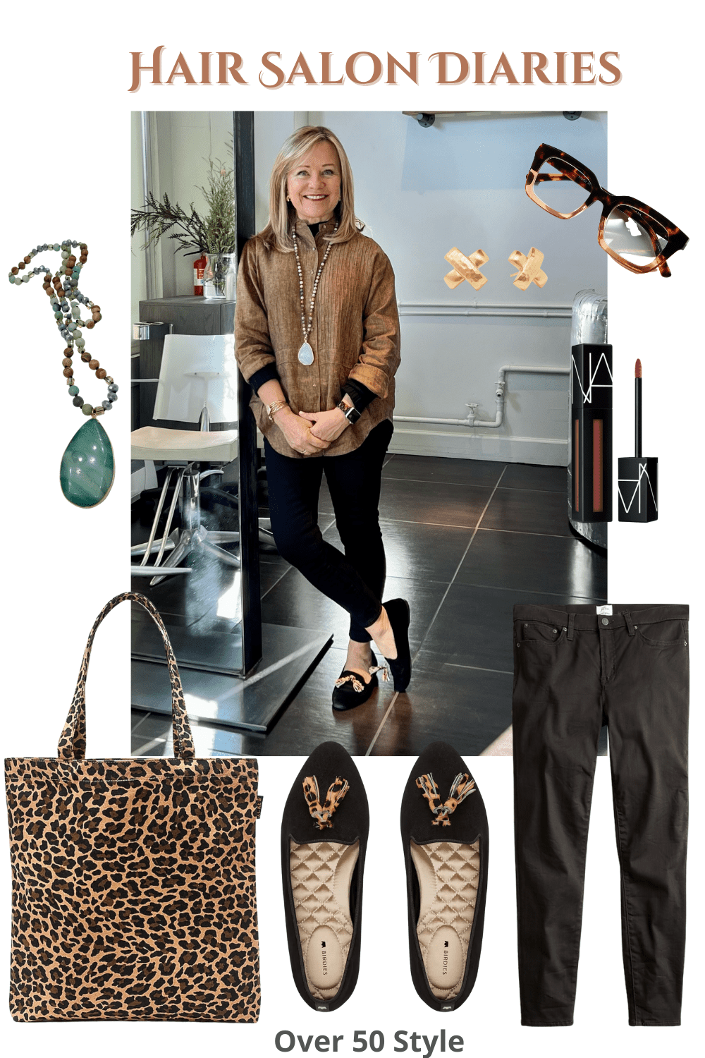 Mary Ann Pickett in black jeans and cheetah print