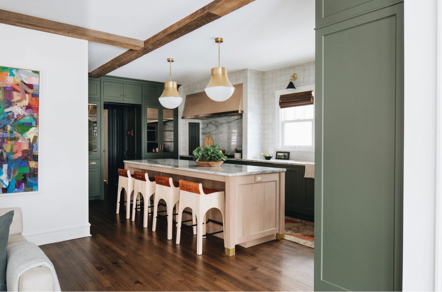 Brass and Glass island pendants