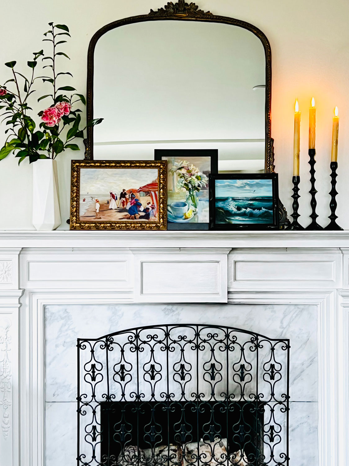 branches on mantel