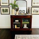 antique bookcase with jewelry organization