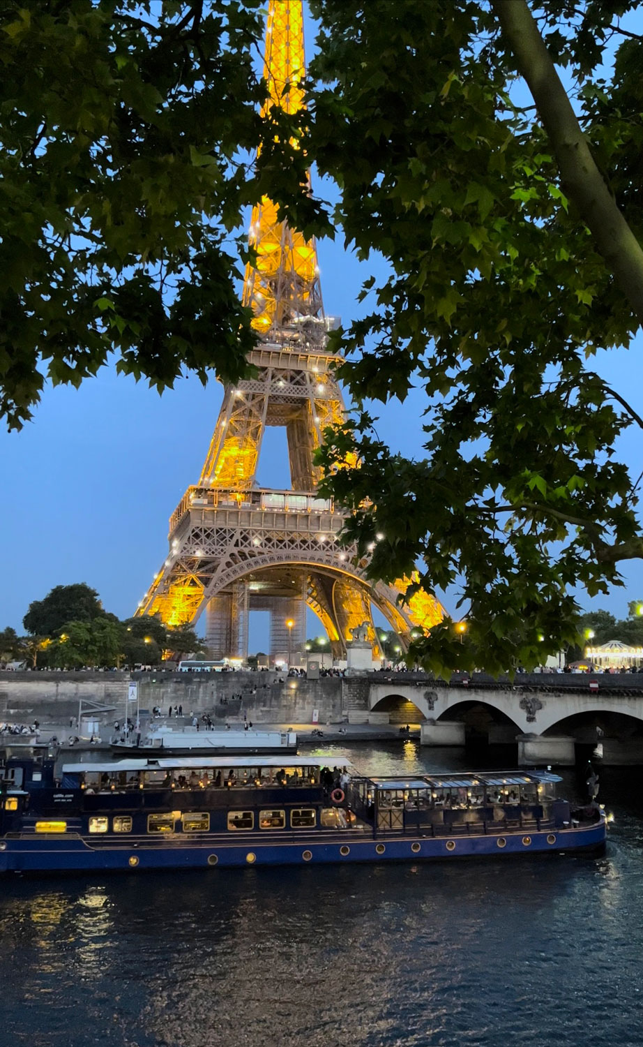 tour Eiffel lit up