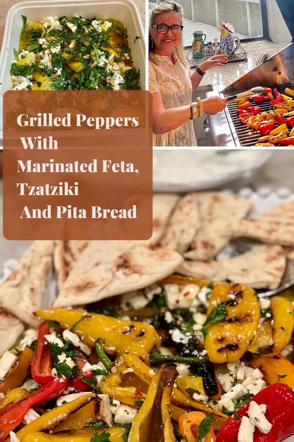 grilled peppers with feta