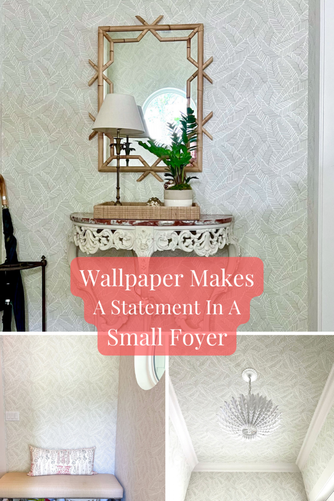 Wallpaper In A Small Foyer Makes A Statement | Classic Casual Home