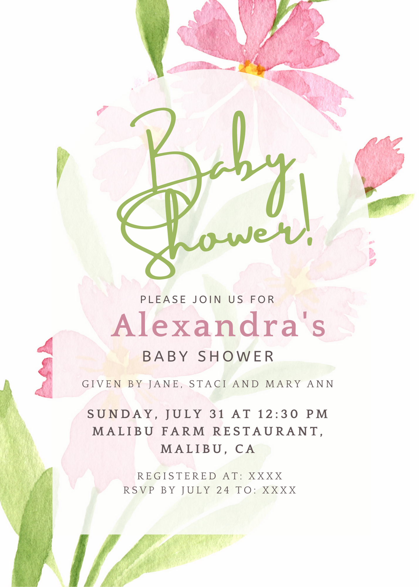 invitation Best Baby Girl Vintage Shower