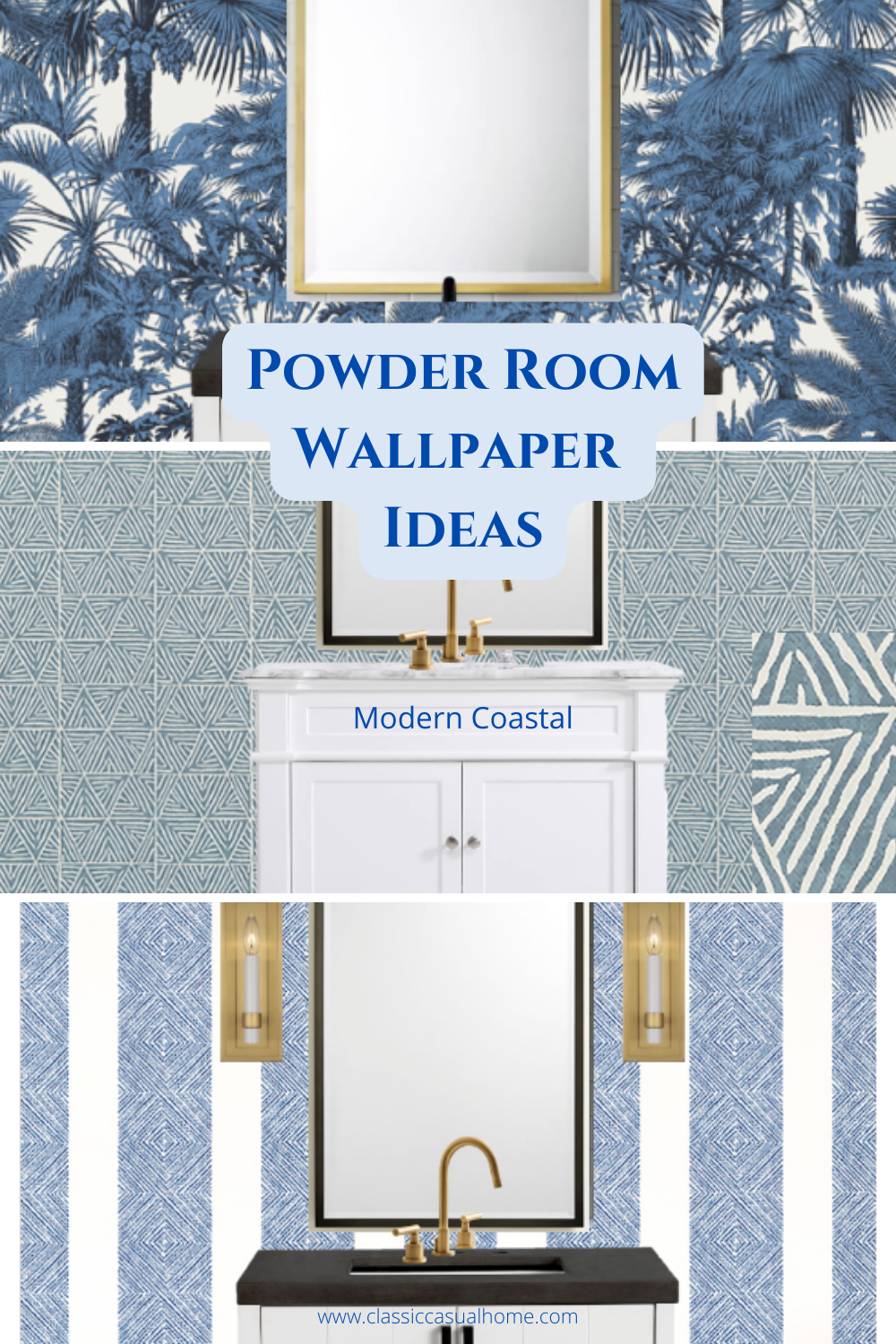 Pretty Wallpaper Ideas For A Powder Room