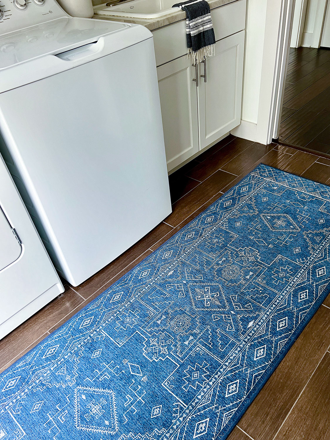 Laundry Room Simple Styling with a washable rug