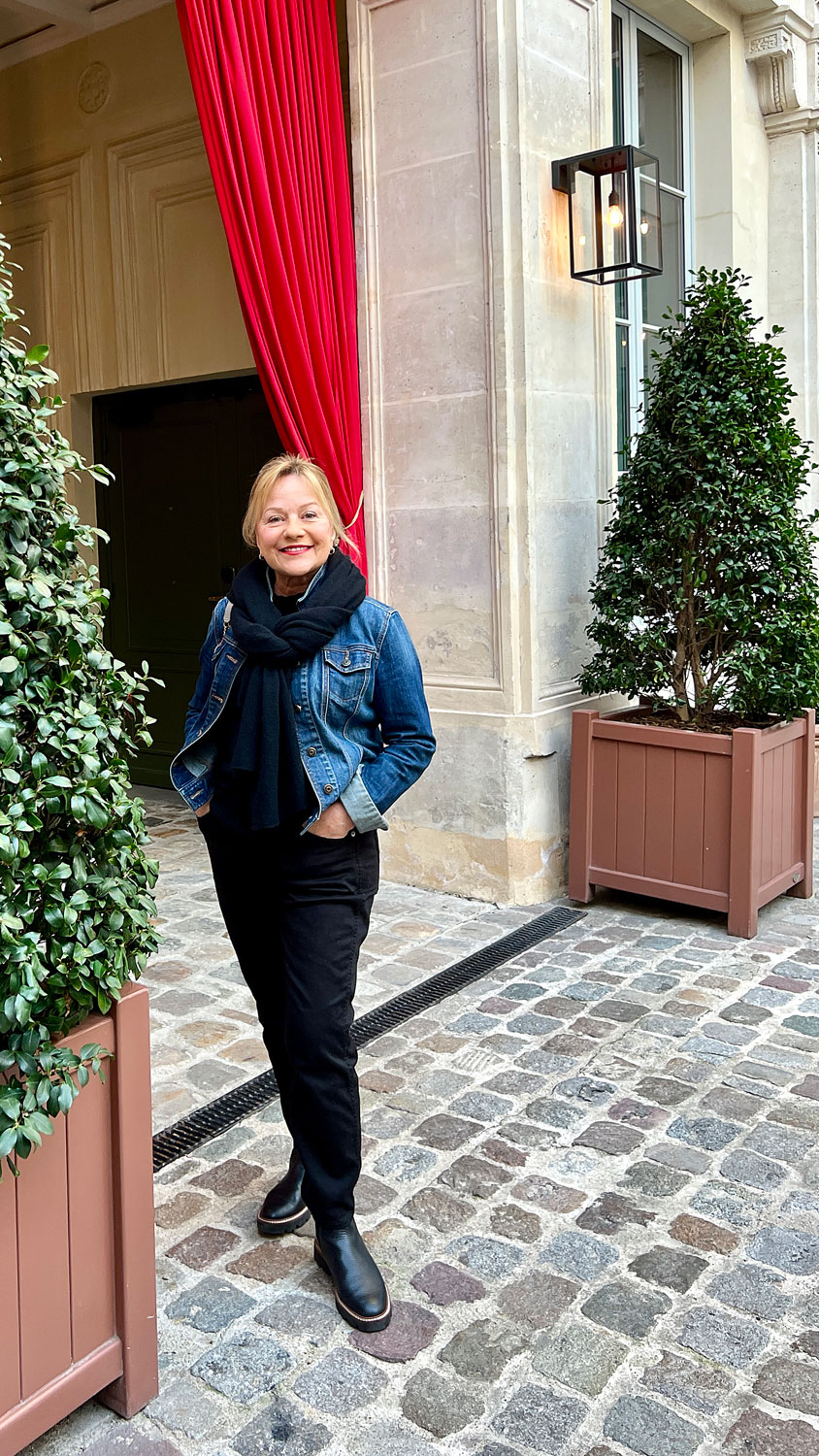 Mary Ann Pickett In Paris is jeans jacket