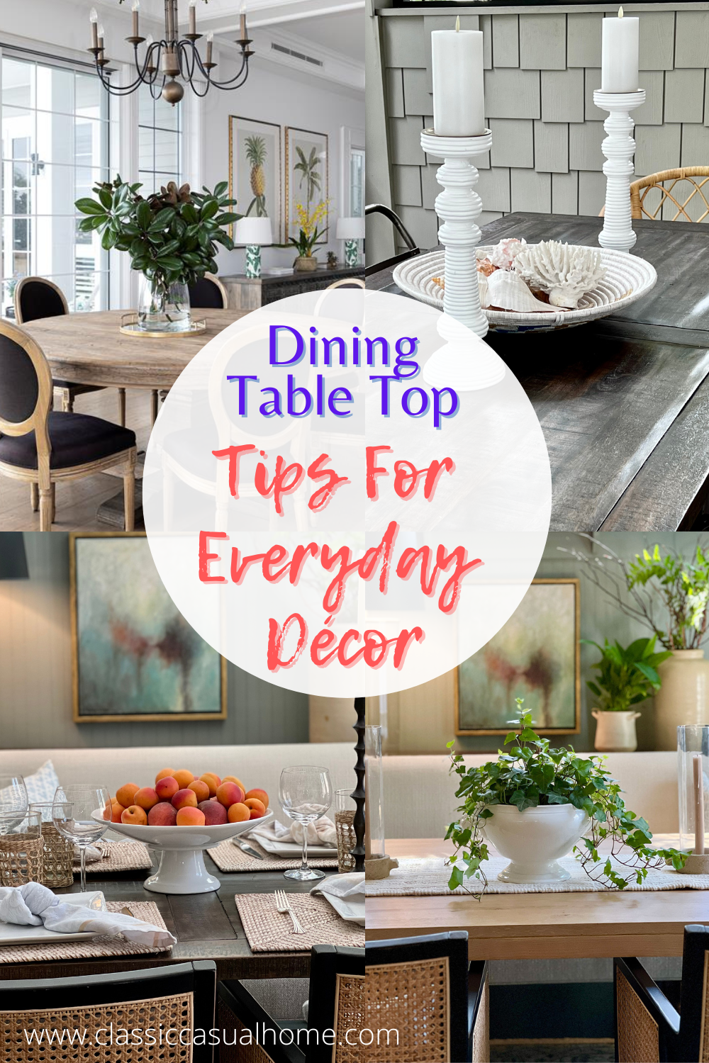 Beautiful And Easy Dining Room Table Centerpiece ideas - StoneGable