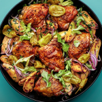 skillet peperoncini chicken with potatoes