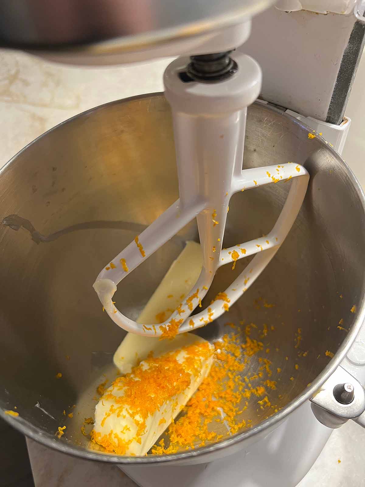 butter and orange zest