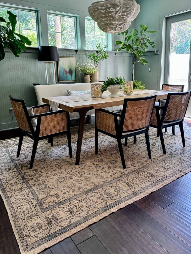 Retro Dining Rug Choosing The Right Area Rug To Finish Your Room | Classic Casual Home