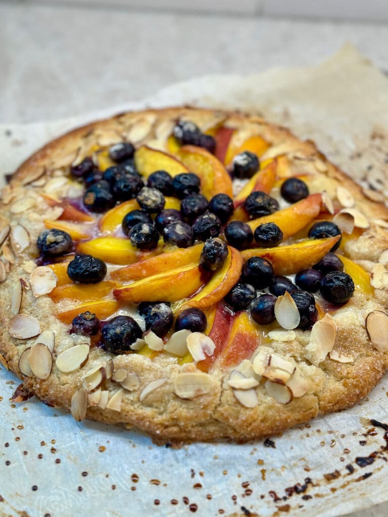 Try The Best Peach Blueberry Almond Galette