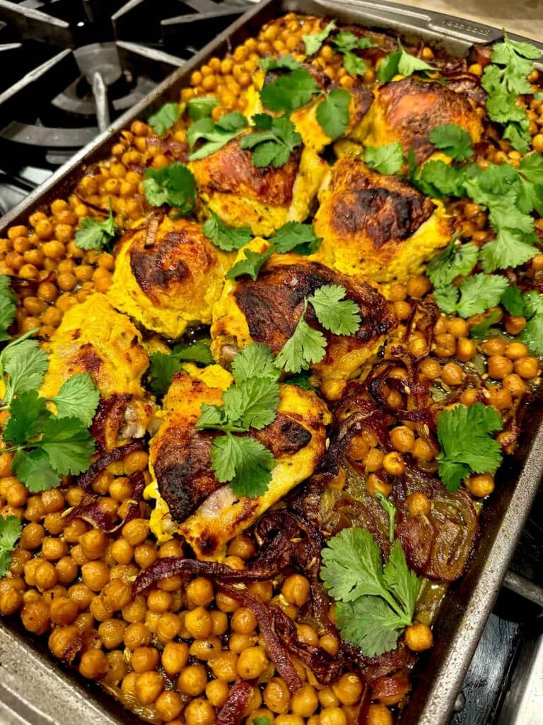 From Mercedes’ Kitchen: Sheet Pan Chicken With Chickpeas And Spices And More