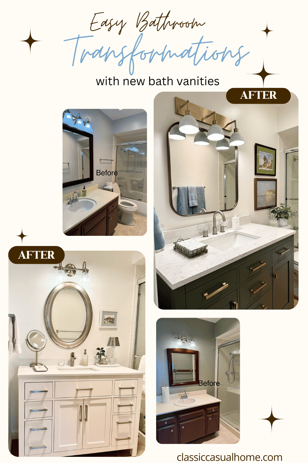 Bathroom Makeovers with New Vanities