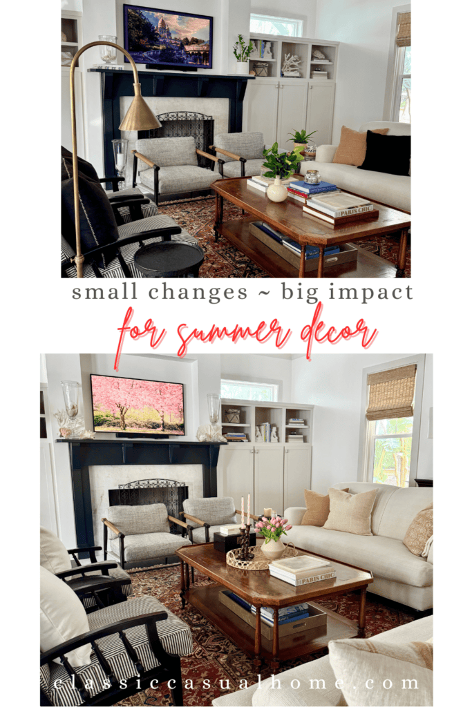 Easy Living Room Decor Ideas for a Summer Vibe | Classic Casual Home