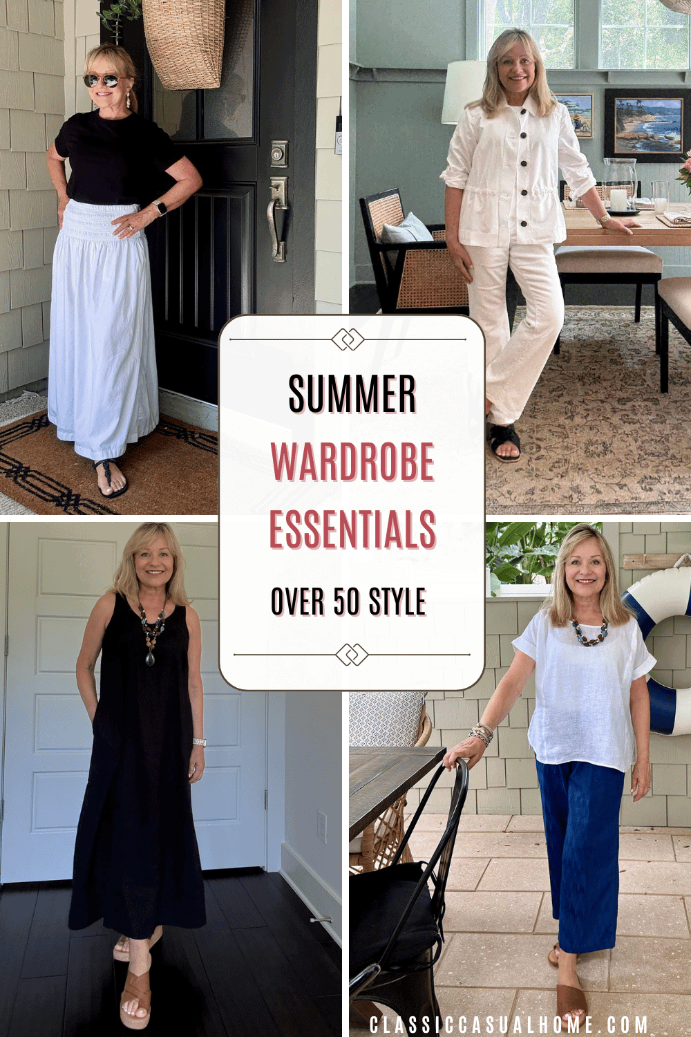Casual Summer Wardrobe Essentials for women over 50
